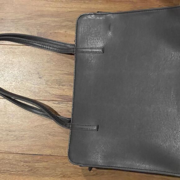 Matt And Nat Cara S Vegan Leather Tote Gray Crossbody Satchel Shoulder Bag - Picture 2 of 8